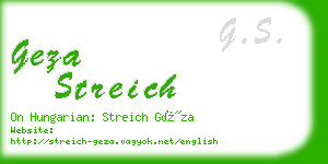 geza streich business card